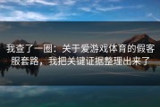 我查了一圈：关于爱游戏体育的假客服套路，我把关键证据整理出来了
